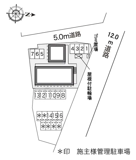 ★手数料０円★島田市元島田　月極駐車場（LP）